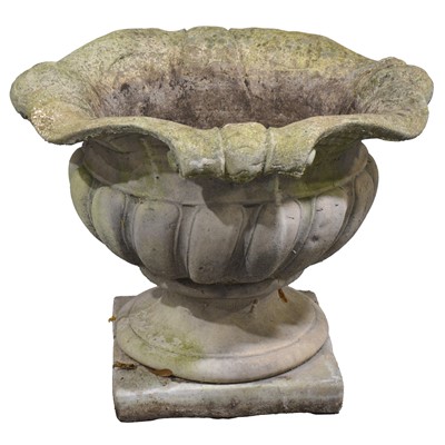 Lot 442 - Pair of large garden urns