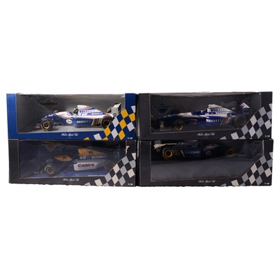 Lot 140 - Four F1 die-cast 1:18 scale model cars
