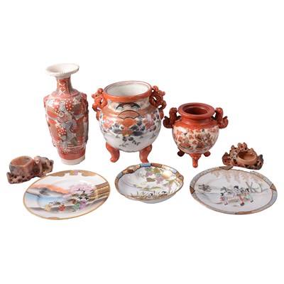 Lot 50 - Collection of Japanese ceramics including a charger, plates etc.