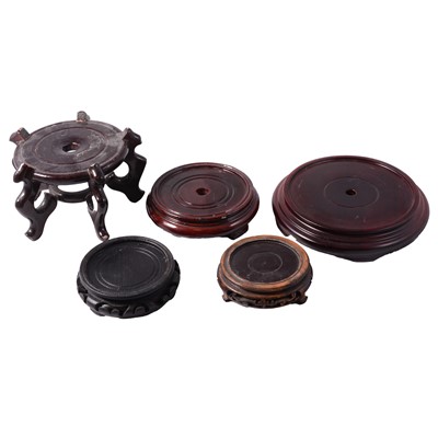 Lot 109 - Quantity of Oriental wooden display stands