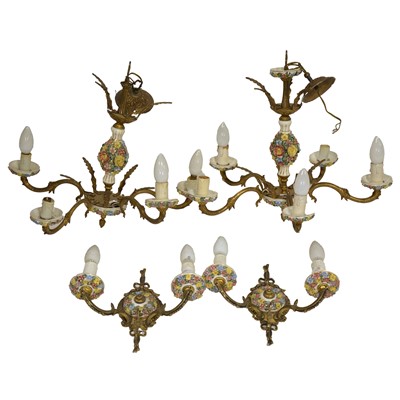Lot 147 - Suite of Italian style ceiling and wall lights