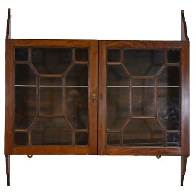 Lot 403 - Mahogany glazed wall cabinet