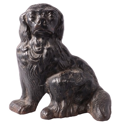 Lot 70 - Cast iron doorstop in the form of a seated Spaniel