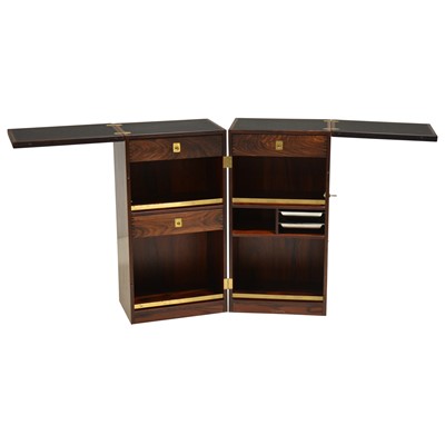 Lot 157 - 1970s rosewood metamorphic drinks cabinet, designed by Reno Wahl Iversen for Dyrlund