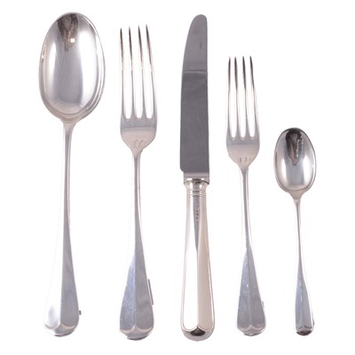 Lot 316 - Silver part canteen, William Hutton & Sons, Sheffield 1943, six place settings