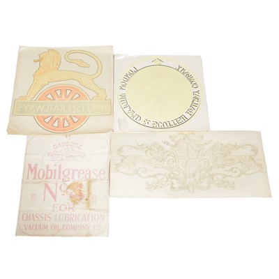 Lot 185 - Railwayana: a collection of full size Railway Carriage and Motor Industry transfers.