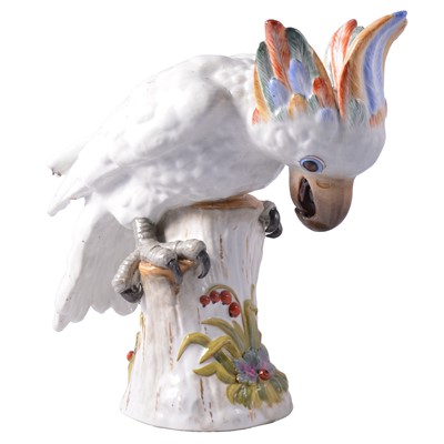 Lot 54A - Large Continental parrot figure, after the Meissen figure