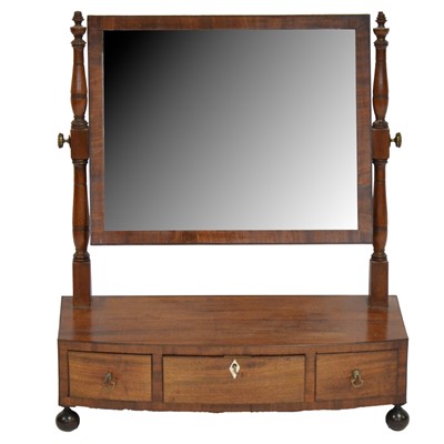 Lot 469 - Victorian mahogany toilet mirror