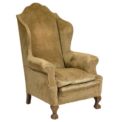 Lot 421 - Victorian wing-back armchair