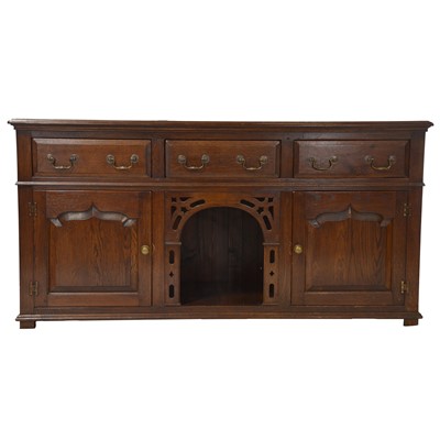 Lot 331 - George III style oak dresser base