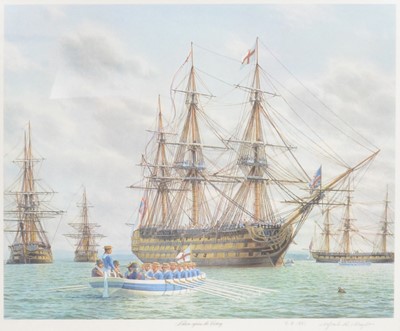 Lot 277 - Mark Myers, Nelson Rejoins the Victory, and two other prints