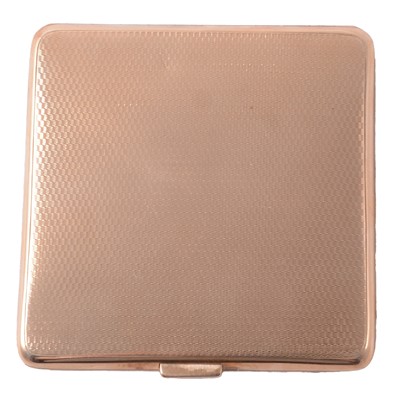 Lot 352 - A 9 carat yellow gold cigarette case.