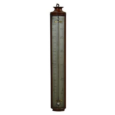 Lot 138 - 19th Century mahogany cased thermometer, M Berge, London