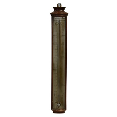 Lot 139 - 19th Century mahogany cased thermometer, Watkins & Hill, London