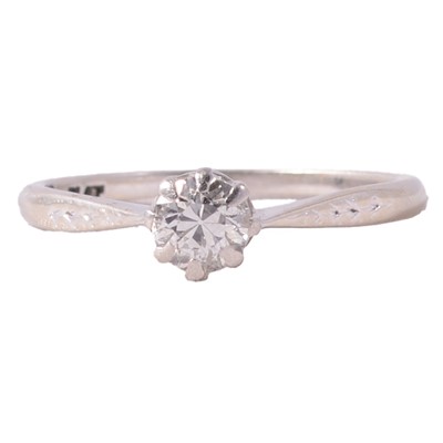 Lot 67 - Two diamond solitaire rings.