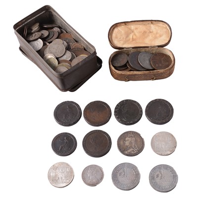 Lot 261 - Collection of British and overseas coins, some silver content.