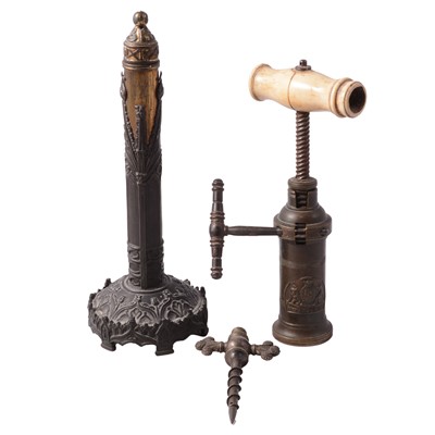 Lot 267 - Heeley & Son corkscrew, champagne tap and Day & Son screen