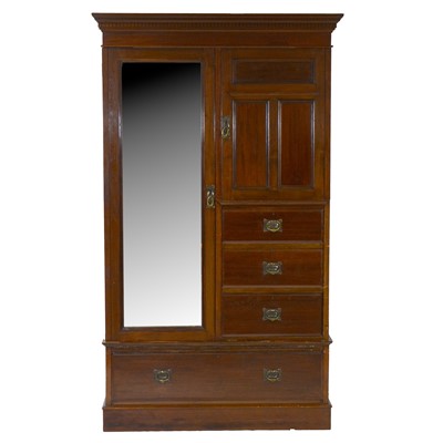 Lot 241 - Victorian walnut compactum wardrobe