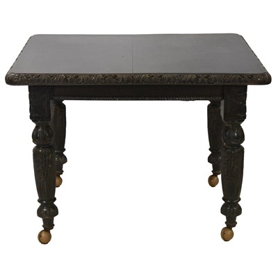 Lot 263 - Victorian carved oak dining table