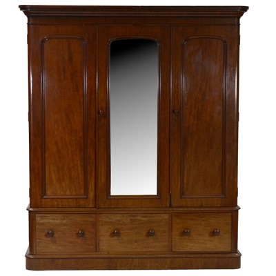 Lot 99 - Victorian mahogany wardrobe