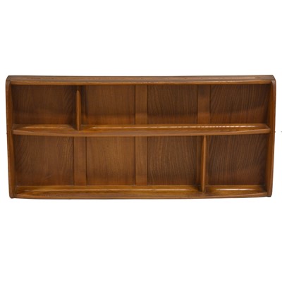 Lot 455 - Ercol light elm wall shelf