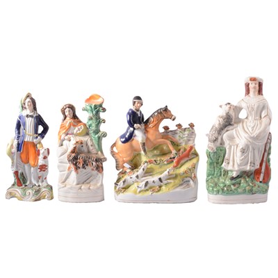 Lot 8 - Seven Staffordshire figures