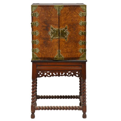Lot 236 - Walnut cabinet on stand