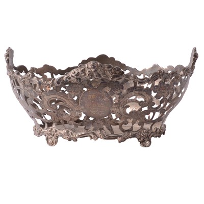Lot 282 - Edwardian silver dessert basket, Charles Stuart Harris