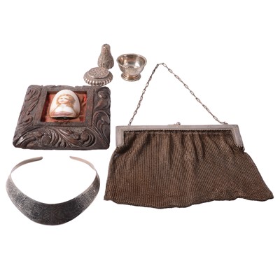 Lot 292 - Small quantity of white metal condiments and other items