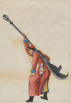 Lot 366 - Canton School, A group of four gouache drawings