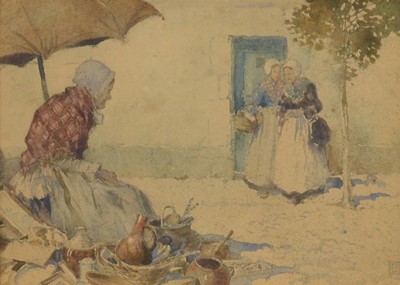 Lot 327 - Percy Lancaster, A Dutch Market Stal