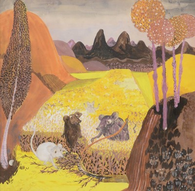 Lot 365 - English School, Fieldmice and a collage