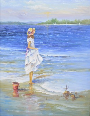 Lot 359 - Contemporary, Girl with pink bucket
