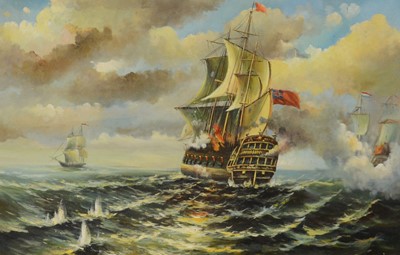 Lot 383 - Contemporary, Sea battle