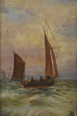 Lot 329 - James Reeves, Sailing skiffs offshore and another