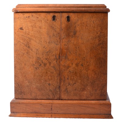 Lot 462 - Figured walnut table cabinet