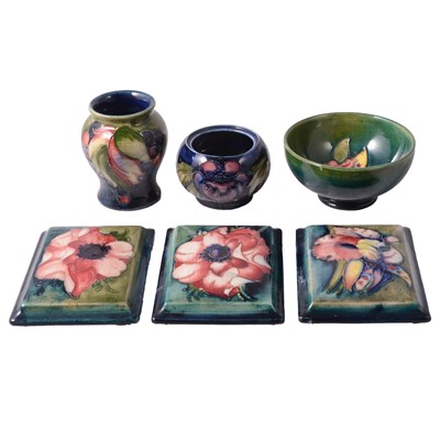 Lot 89 - Moorcroft Pottery, a small collection
