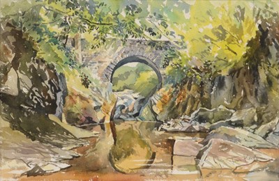 Lot 343 - Tom King, Old stone bridge