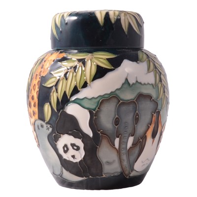 Lot 68 - Moorcroft Pottery, 'a Noah's Ark' ginger jar and cover