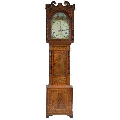 Lot 442 - Victorian mahogany and inlaid longcase clock, Thomas Norris, Weston Jones