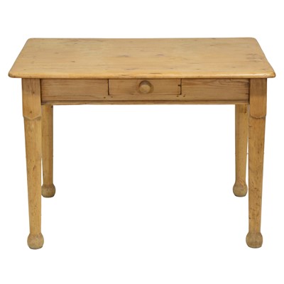 Lot 448 - Small stripped pine kitchen table and four kitchen chairs