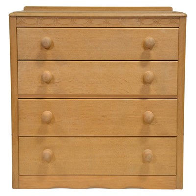 Lot 439 - Stripped oak chest of drawers