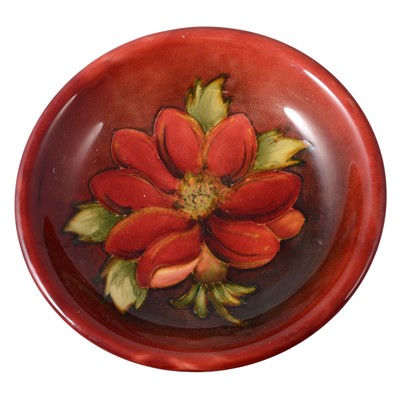 Lot 82 - Moorcroft Pottery, a 'Flambe Anemone' plate