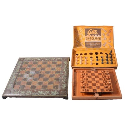 Lot 189 - Collection of assorted chess sets, boards, books, and associated material