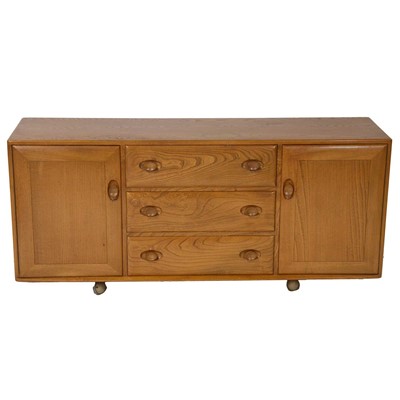 Lot 176 - Windsor series Elm sideboard, by Ercol
