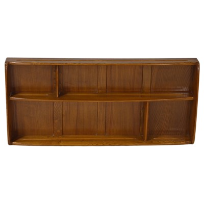 Lot 178 - Windsor series elm wallshelf, by Ercol