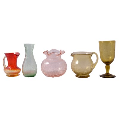 Lot 95 - Collection of coloured Crackle Glass
