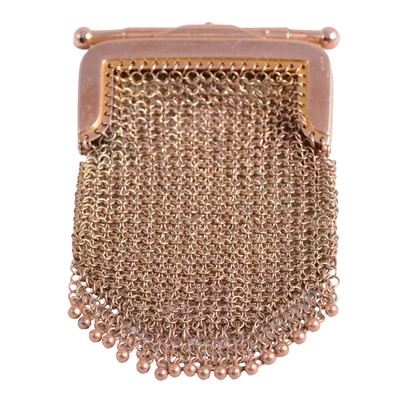 Lot 353 - A small yellow metal coin purse.