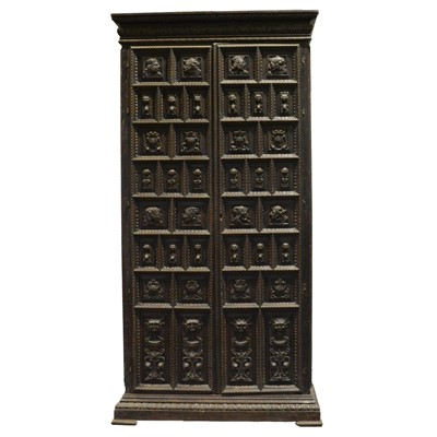Lot 237 - Renaissance Revival carved walnut armoire