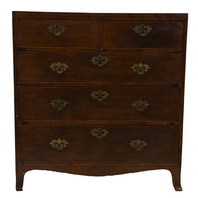 Lot 419 - Mahogany chest of drawers